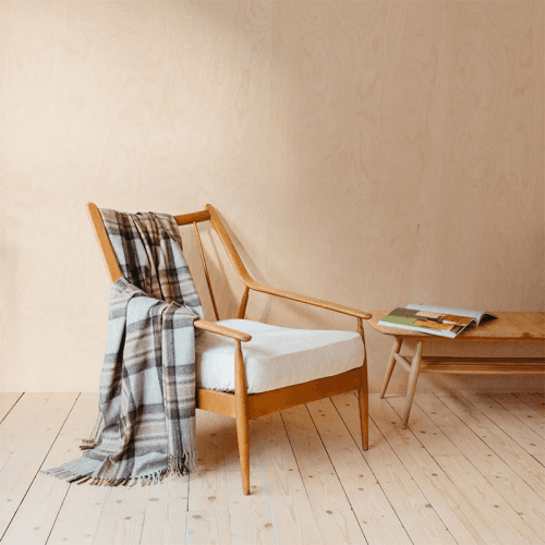 Image showing the Check Recycled Wool Blanket, 145 x 190cm, Mackeller Tartan product.