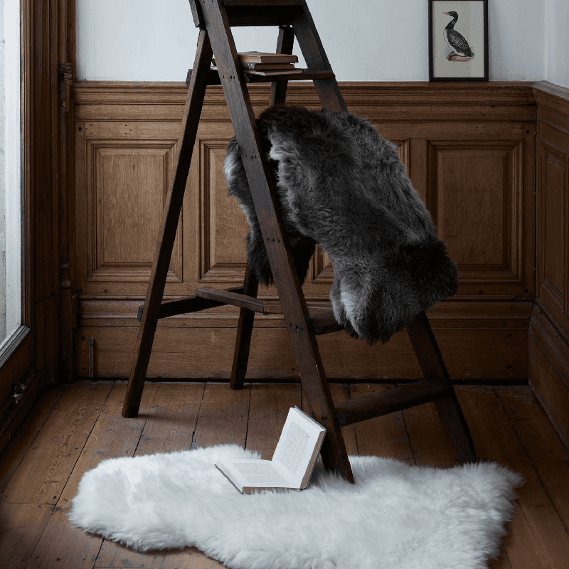 Southdown Sheepskin Rug, 75 x 100cm, Ivory