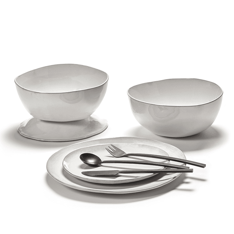 La Mère Set of 2 Plates, D20cm, Off White