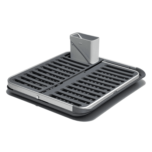 Image showing the Aluminium Fold Flat Dish Rack, Grey product.