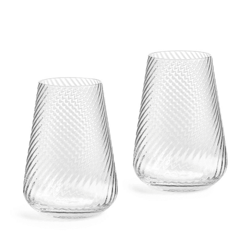 Image showing the Vera Wang Swirl Set of 2 Highball Glasses, 440ml, Clear product.