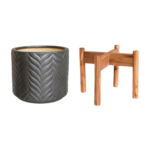 Image showing the Aspen Planter, D22cm, Mercury product.