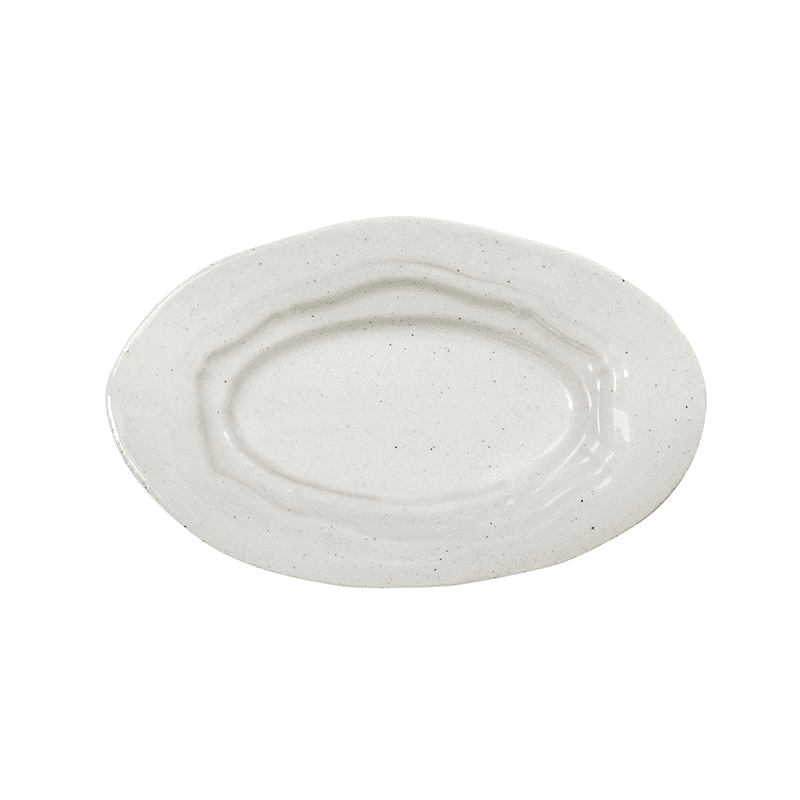 Refectoire Oval Dish, L37 x W25cm, Sable Brilliant