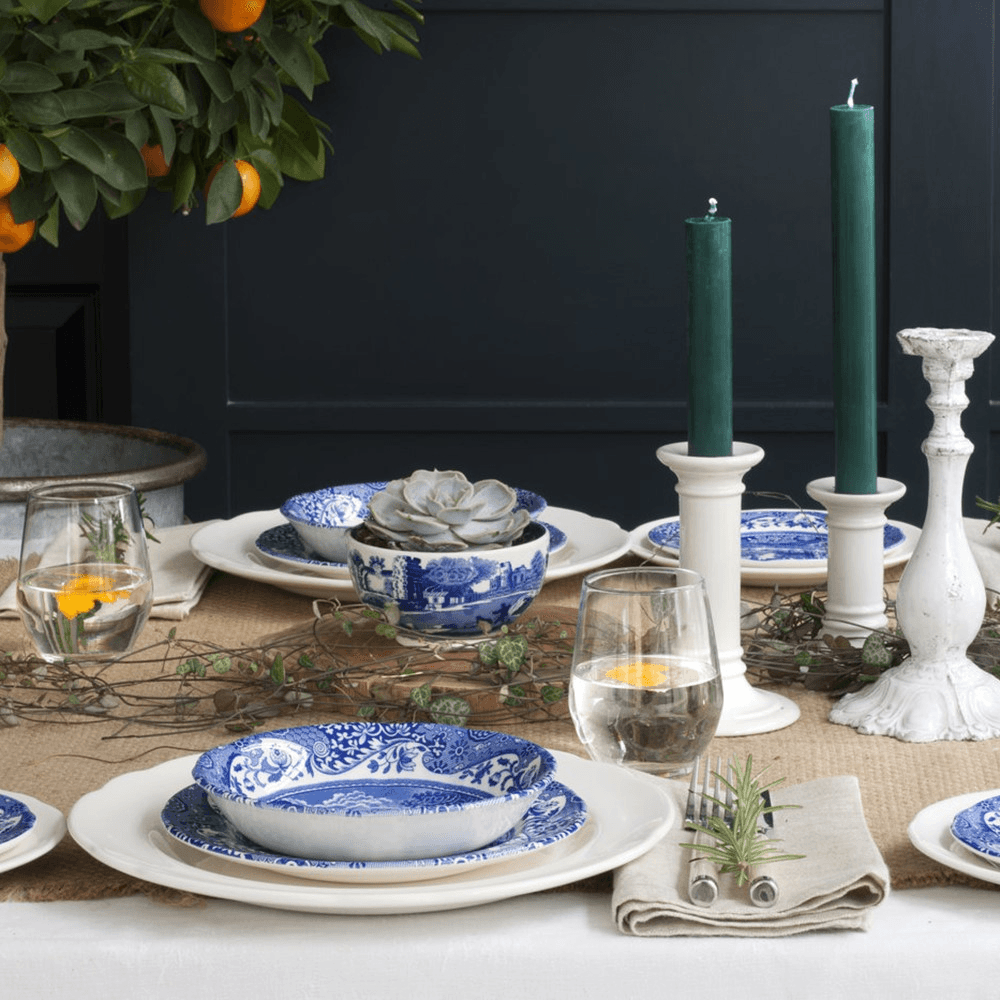 Blue Italian Set of 4 cereal bowls, 20cm