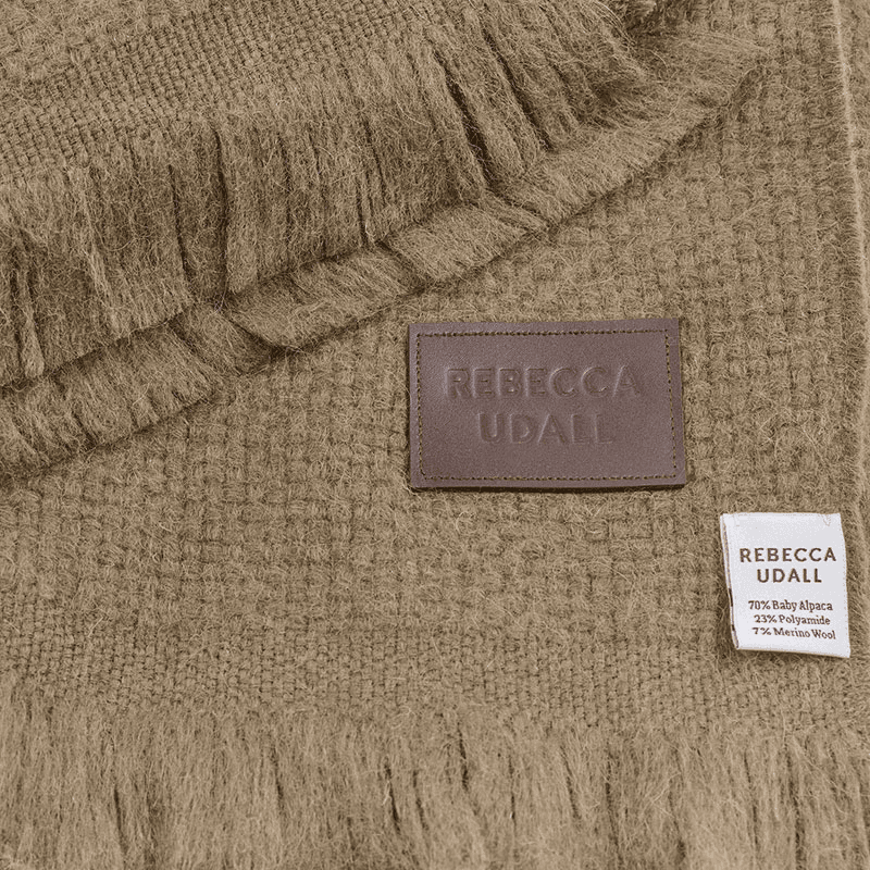 Alpaca Basketweave Throw, 130 x 180cm, Natural