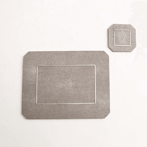 Image showing the Otis Set of 4 Placemats, 20 x 30cm, Barley Shagreen product.