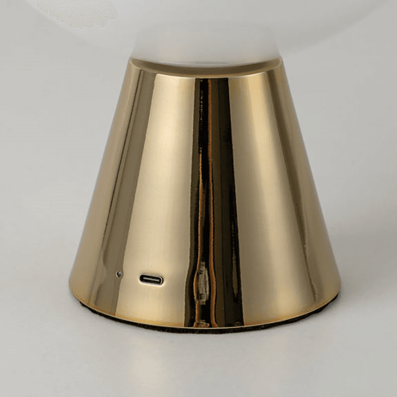 Dome Cordless Table Lamp, H22cm, Brass