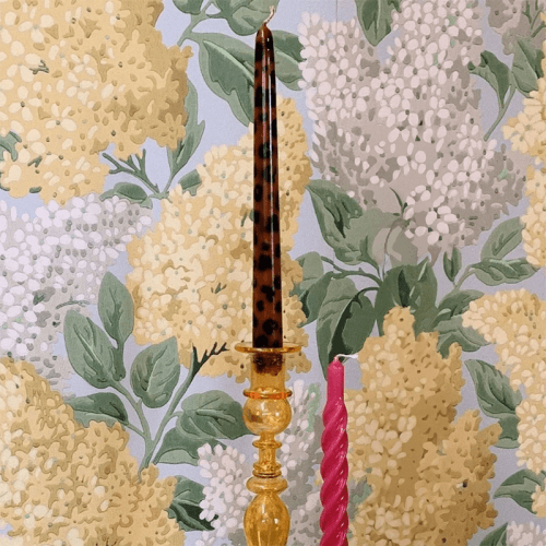 Image showing the Leopard Set of 2 Candles, H25cm, Brown product.