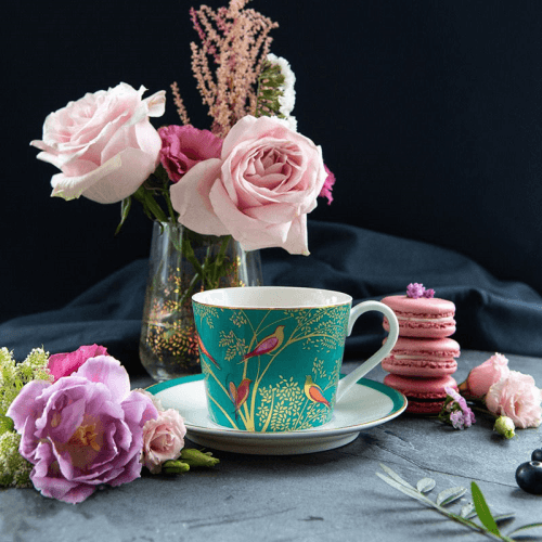 Image showing the Chelsea Collection Teacup and saucer, 20cl, green product.