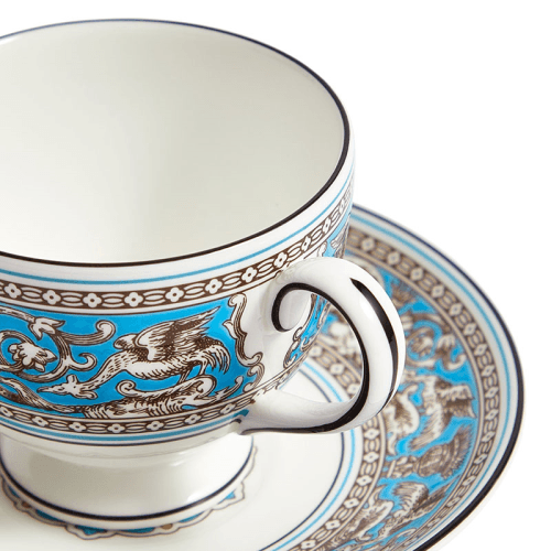 Image showing the Florentine Teacup and Saucer, 174ml, Turquoise product.