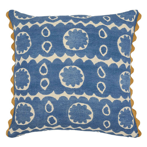 Image showing the Osborne Cushion, 57 x 57cm, Blue product.