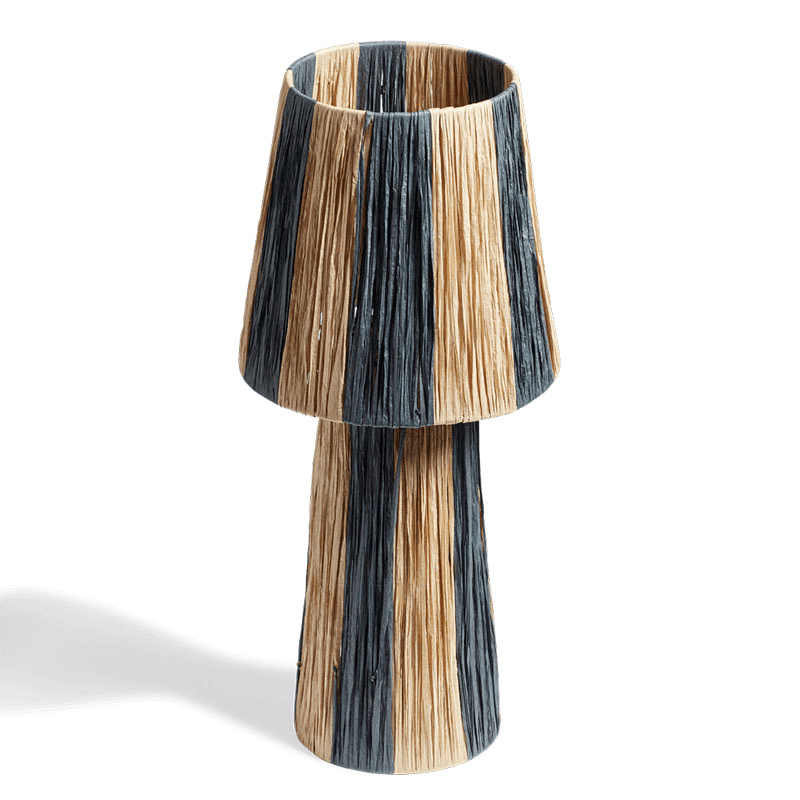 Bridget Table Lamp with Shade, H57cm, Warm Natural & Blue