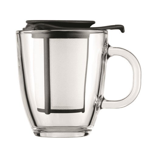 Image showing the Yo-Yo Mug and tea strainer, 35cl, Black product.