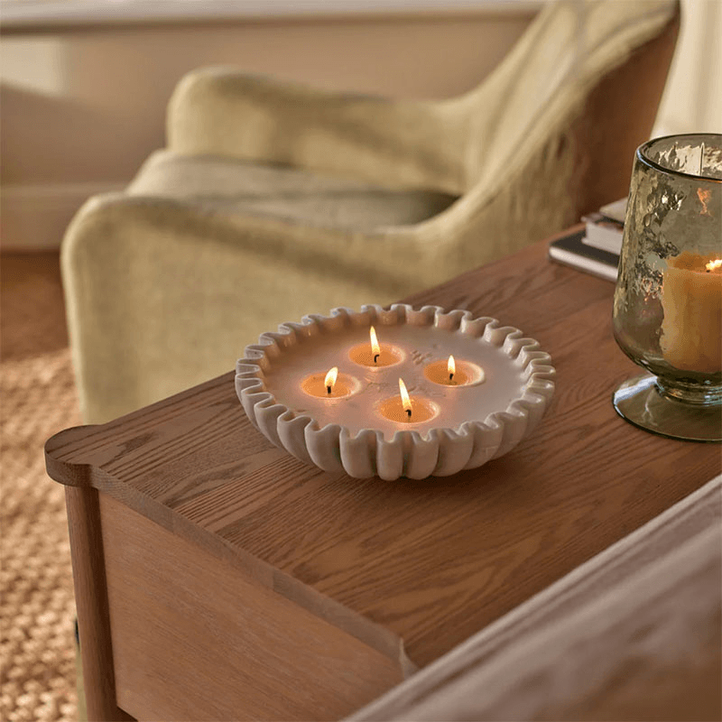 Malpas Candle, H6.5 x D6.5cm, White