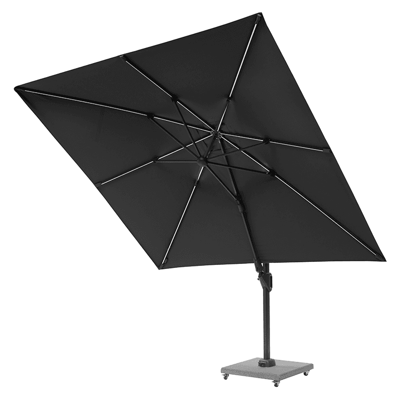 Glow Challenger T2 Sqaure Parasol, 3m, Anthracite
