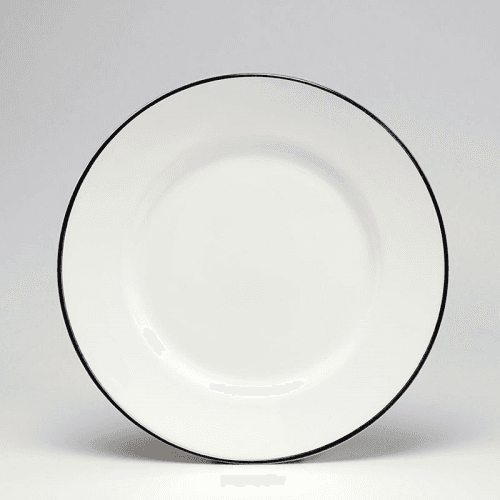 Image showing the Dessert Plate, D21cm, Black Rim product.