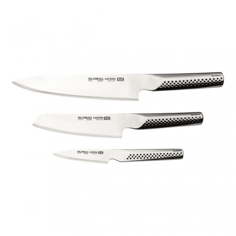 Ukon 3 Piece Knife Set, Silver