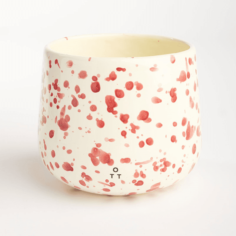 Splatter Indoor Planter, D15 x H13cm, Cranberry