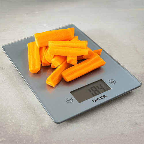 Image showing the Glass digital scale, L23 x W17cm, Pewter product.