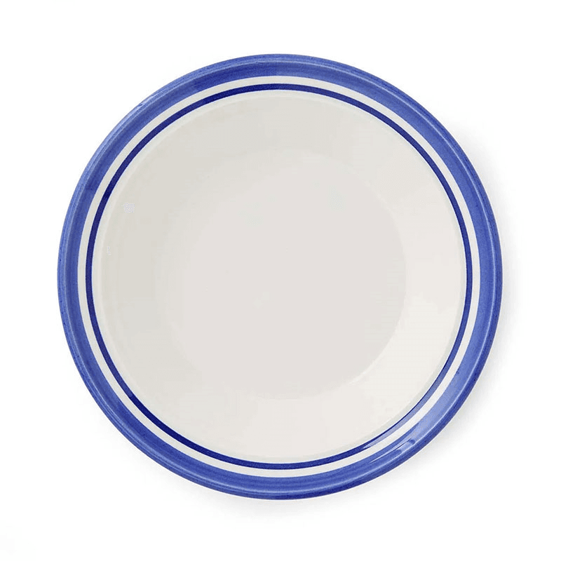 Potter's Stripe Set of 4 Soup Plates, D21cm, Blue