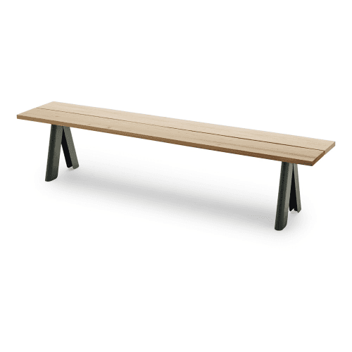 Image showing the Overlap Bench, L200 x W36 x H43cm, Hunter Green product.