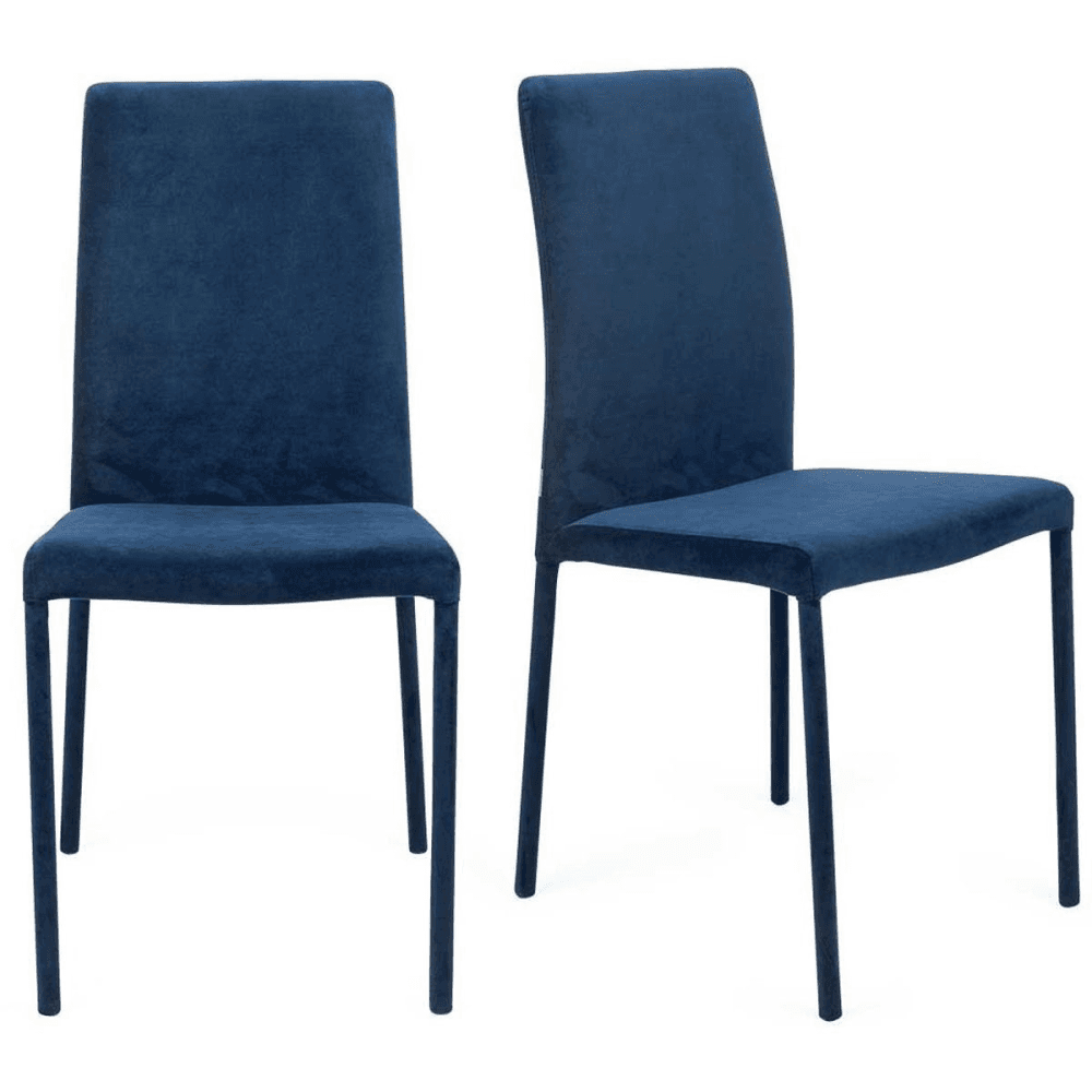 Bronte Pair of Dining Chairs, Indigo
