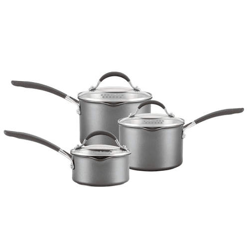 Image showing the A1 Non-Stick 3 Piece Pan Set, Grey product.