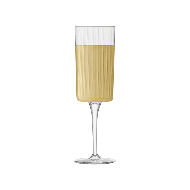 Gio Line Set of 4 Champagne Flutes, 210ml, Clear