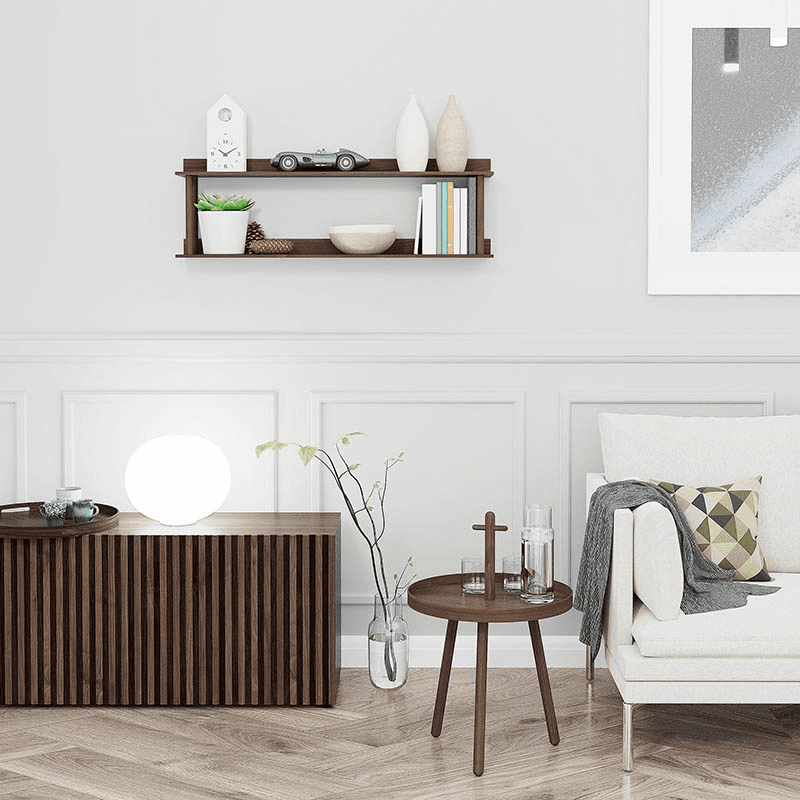 Platform 2 Shelf, H38 x W100cm, Walnut