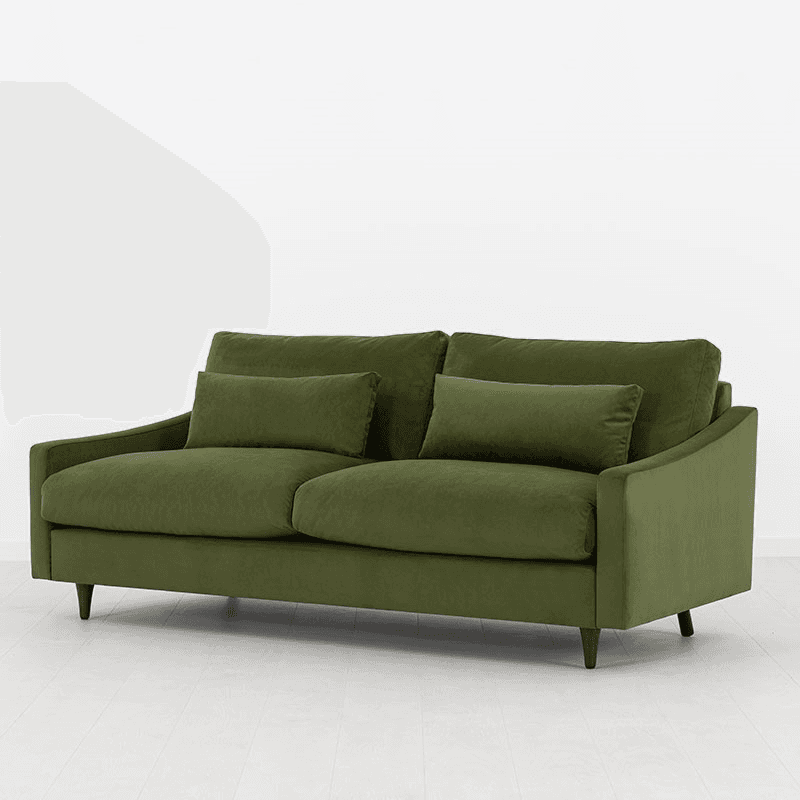 Model 07 Velvet 3 Seater Sofa, Vine