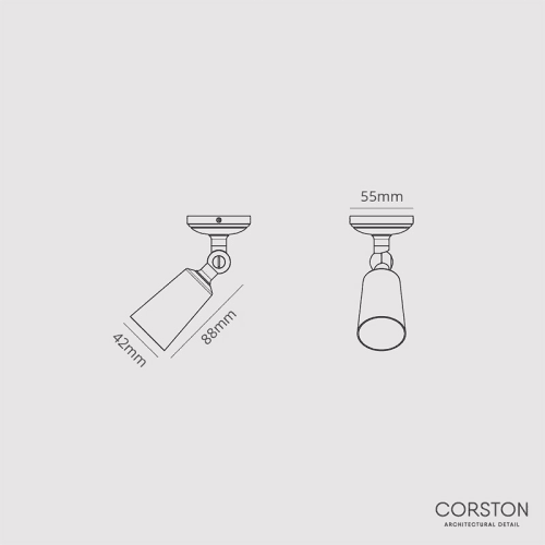 Image showing the Baylis  Single Spotlight, L8cm, Polished Nickel product.