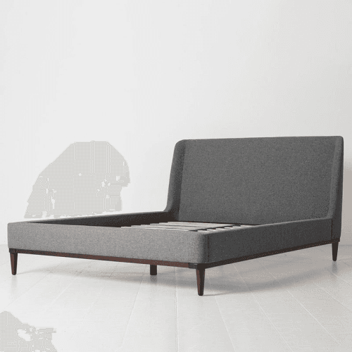 Image showing the Bed 02 Linen King Size Frame, Stone product.