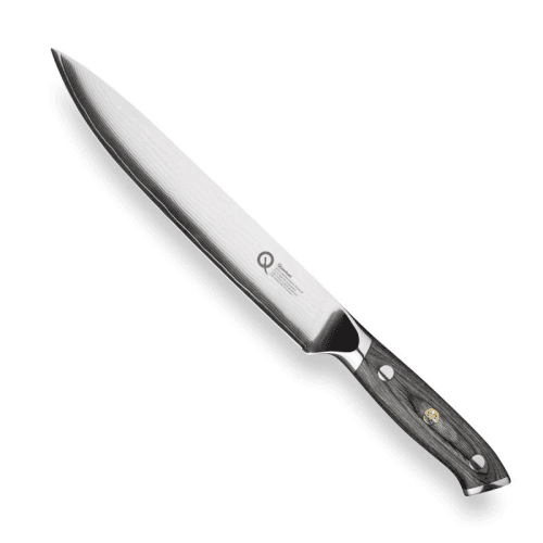 Image showing the Q30 Series Damascus Steel Carving Knife, 20cm, Black product.
