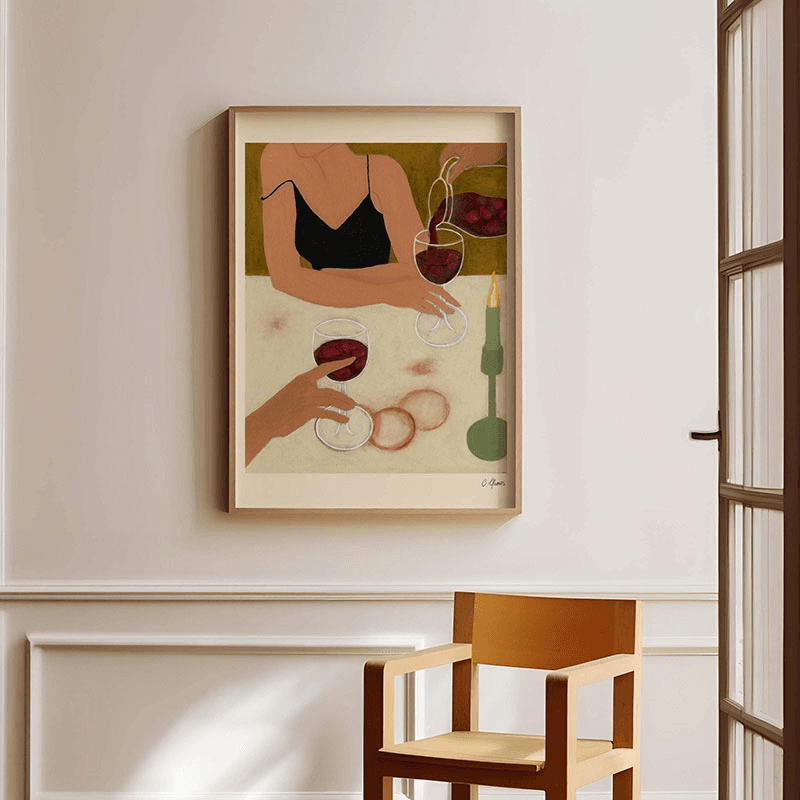 Carla Llanos Sangria Nights Print, 40 x 50cm, Multi