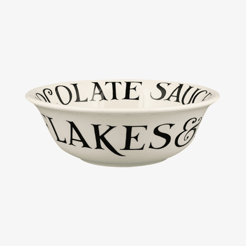 Image showing the Black Toast Cereal Bowl, D16.5cm, Cream product.
