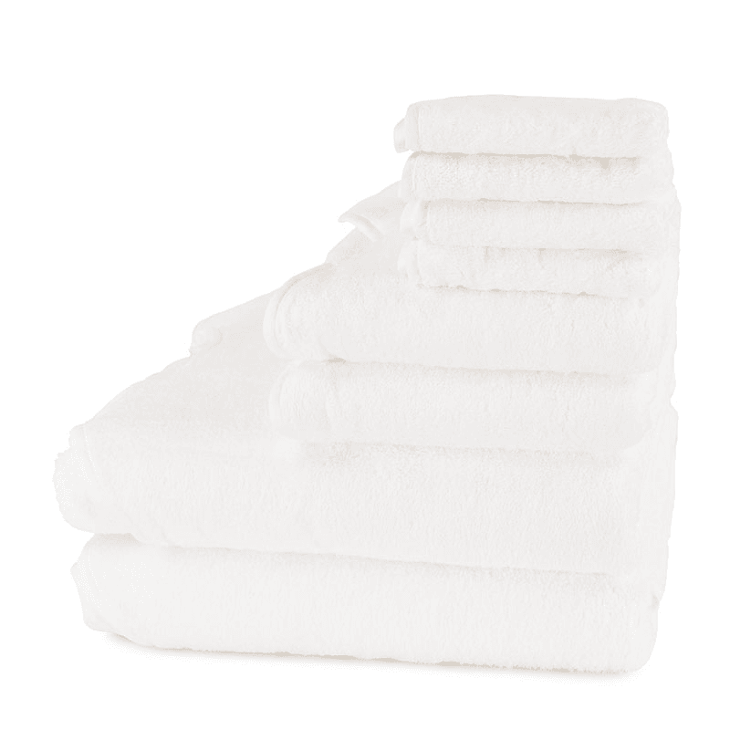 Amelia Scalloped Signature Towel Bundle, White