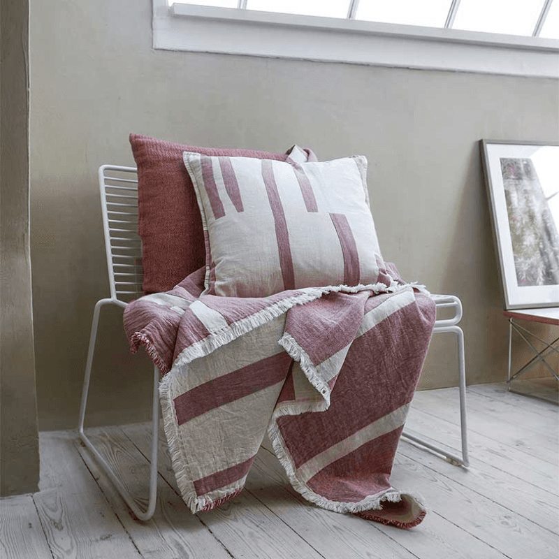 Lyme Grass Throw, H180cm x W130cm, Rusty Red