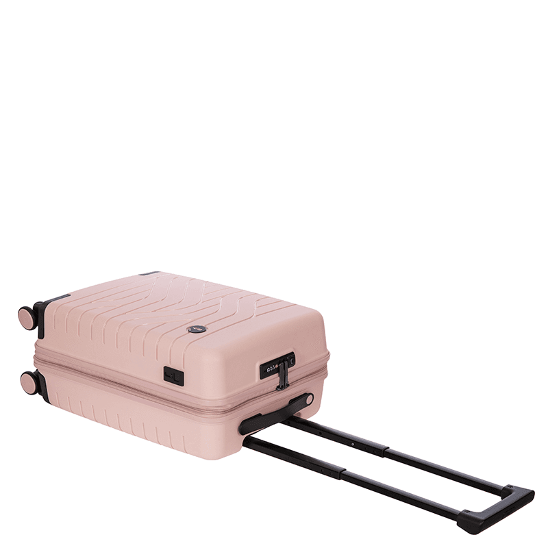 Ulisse Expandable Suitcase, H55 x W23 x L37cm, Pearl Pink