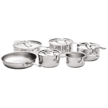 Image showing the Saucepan Set, Tri-Ply, Stainless Steel, Set Of 6 product.