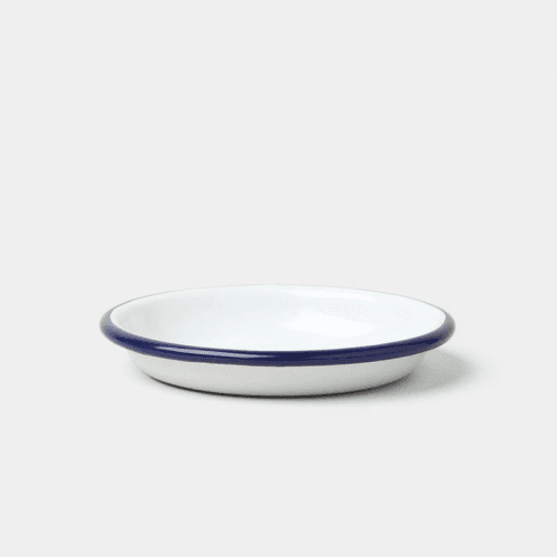 Image showing the Sauce Dish, D10cm, White with Blue rim product.