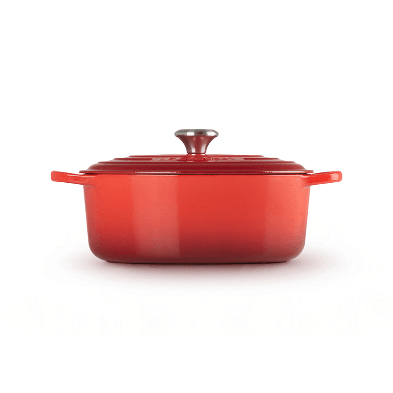 Signature Cast Iron Oval casserole, 29cm - 4.7 litre, Cerise