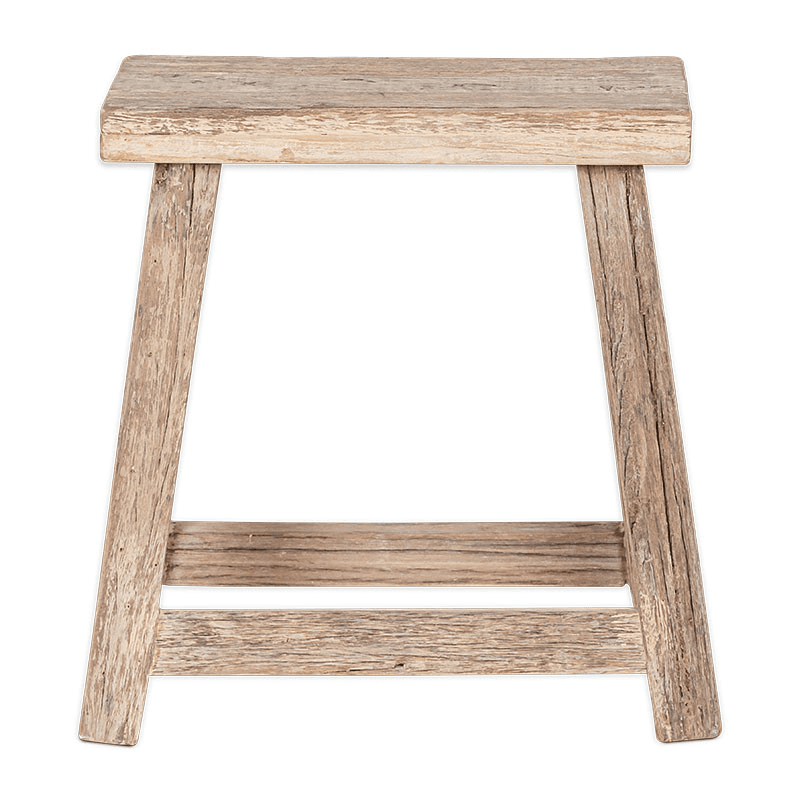 Ibo Reclaimed Wood Low Stool, Natural