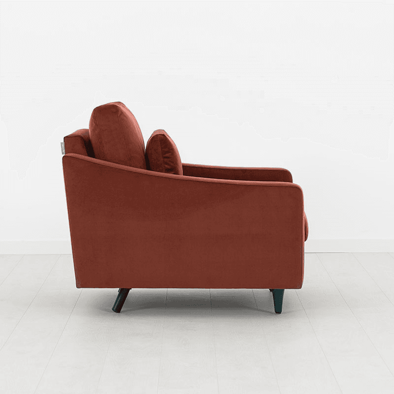 Model 07 Velvet Armchair, Brick