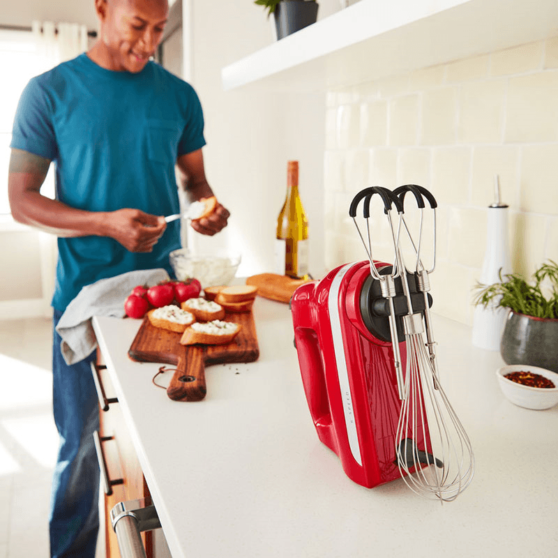 6 Speed Hand Mixer Flex Edge, Empire Red