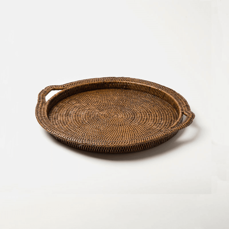 Inle Rattan Tray, D40cm, Brown