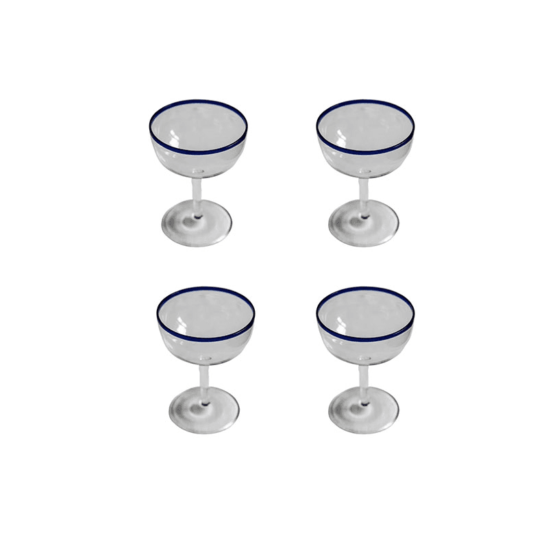 Set of 4 Coupes, Sea Blue