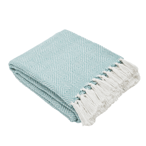 Image showing the Diamond Blanket, 250cm x 130cm, Teal product.