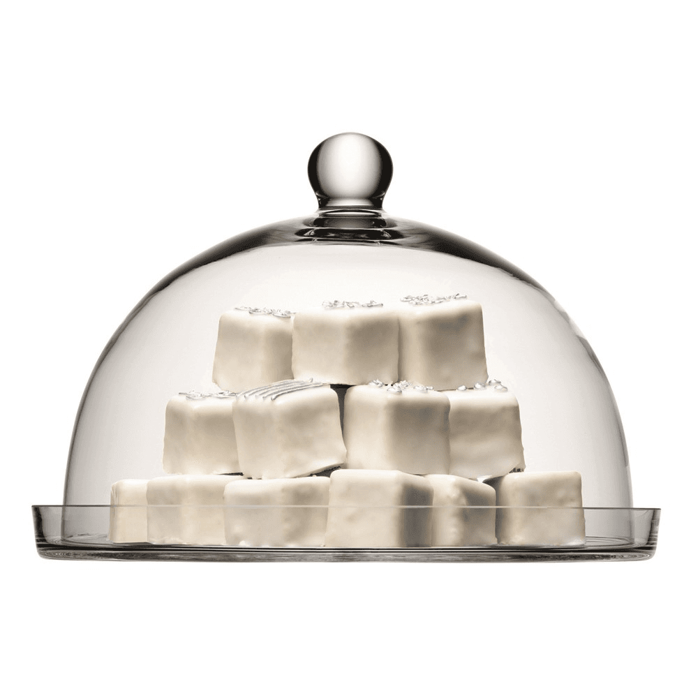 Vienna Plate and dome, D33 x H30cm, clear