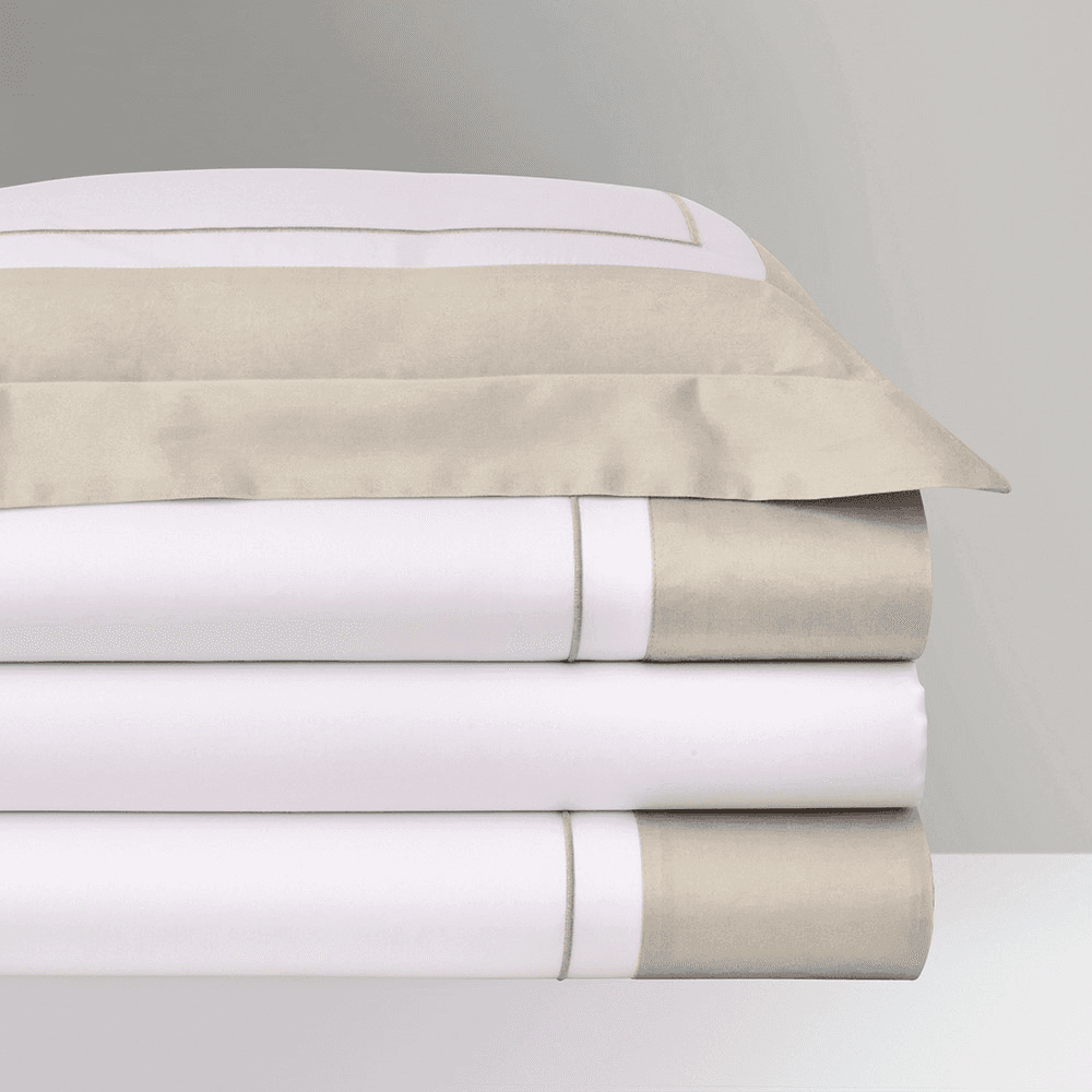 Lutece - 300 Thread Count Egyptian Cotton Sateen Super king duvet cover, Pierre