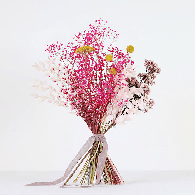 Hand-Tied Medium Bouquet, Pink, Bonbon